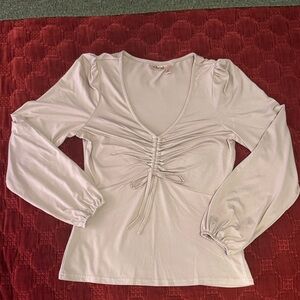 Willow Light Purple Ruched Long Sleeve Top